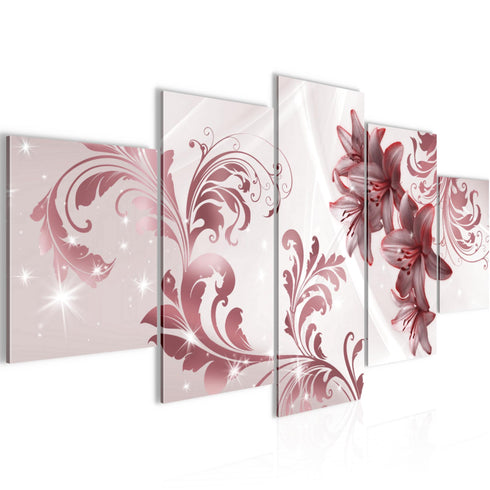 Wandbilder Wohnzimmer XXL Blumen Lilien Moderne Bild Abstrakt